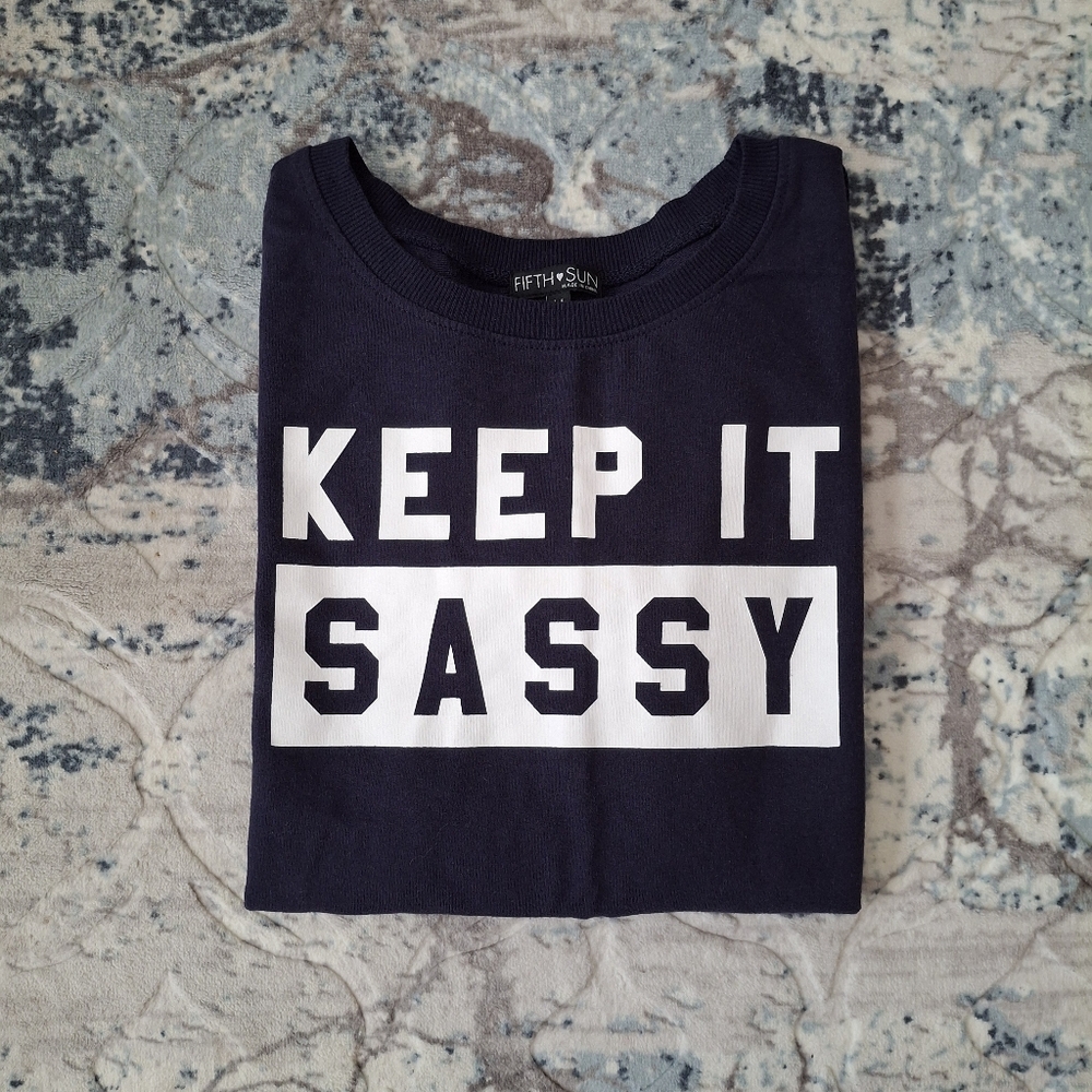 FIFTH SUN Navy Blue 'Keep It Sassy' Shirt